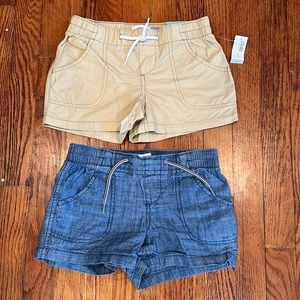 Pair of 2 Old Navy Pull On Shorts Denim/Khaki